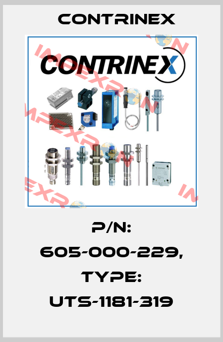 p/n: 605-000-229, Type: UTS-1181-319 Contrinex