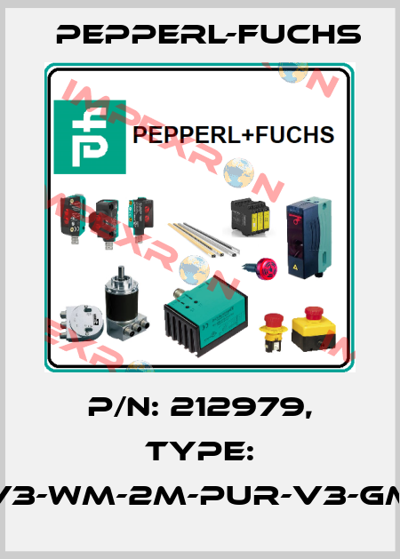 p/n: 212979, Type: V3-WM-2M-PUR-V3-GM Pepperl-Fuchs