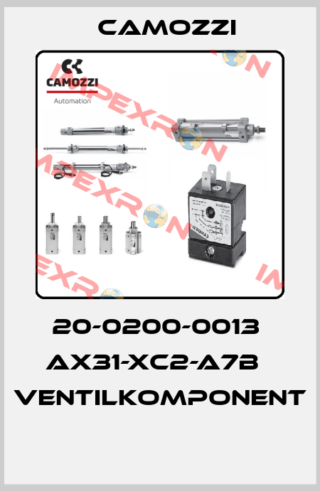 20-0200-0013  AX31-XC2-A7B   VENTILKOMPONENT  Camozzi