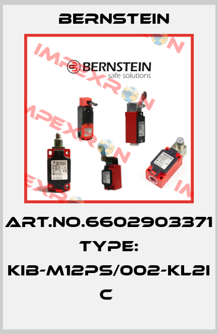 Art.No.6602903371 Type: KIB-M12PS/002-KL2I           C  Bernstein