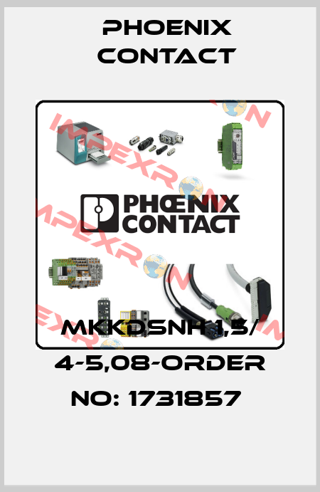 MKKDSNH 1,5/ 4-5,08-ORDER NO: 1731857  Phoenix Contact