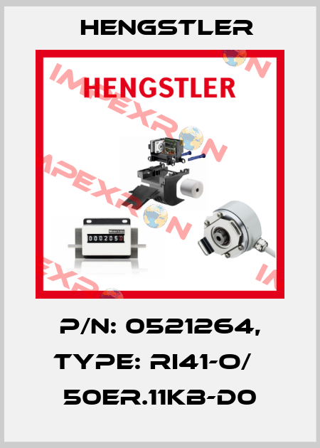 p/n: 0521264, Type: RI41-O/   50ER.11KB-D0 Hengstler