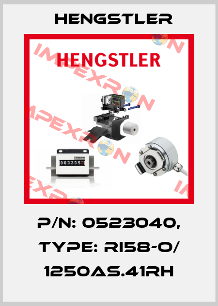 p/n: 0523040, Type: RI58-O/ 1250AS.41RH Hengstler