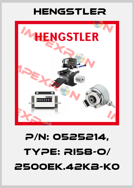 p/n: 0525214, Type: RI58-O/ 2500EK.42KB-K0 Hengstler
