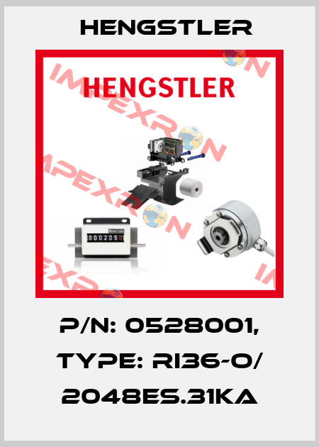 p/n: 0528001, Type: RI36-O/ 2048ES.31KA Hengstler